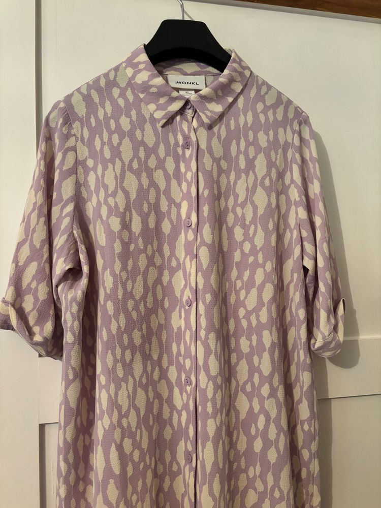 Monki Patterned Shirt Dress imagen 2