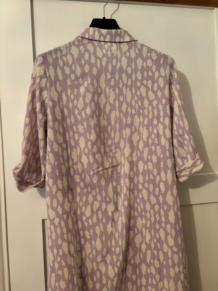 Monki Patterned Shirt Dress imagen 3
