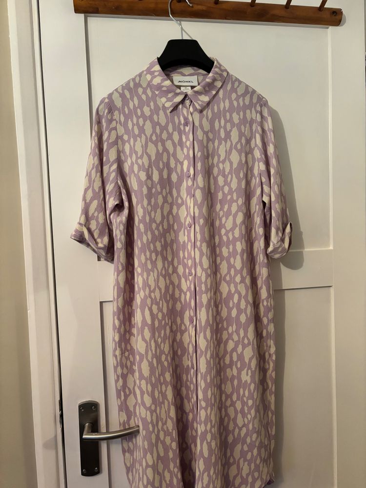Monki Patterned Shirt Dress imagen 1