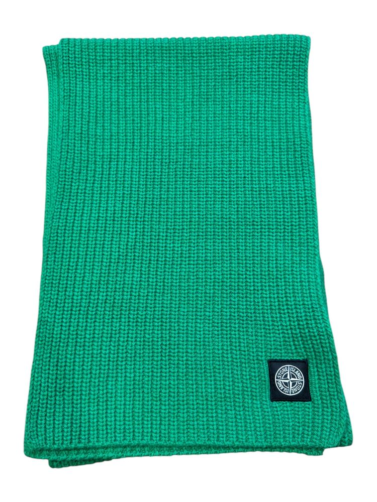 Stone Island Green Knitted Scarf NEW