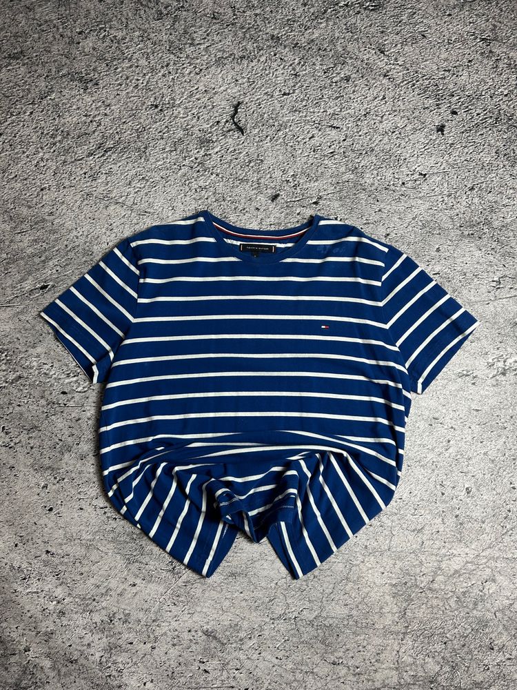 Tommy Hilfiger Blue And White Striped T-Shirt