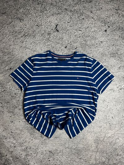 Tommy Hilfiger Blue And White Striped T-Shirt