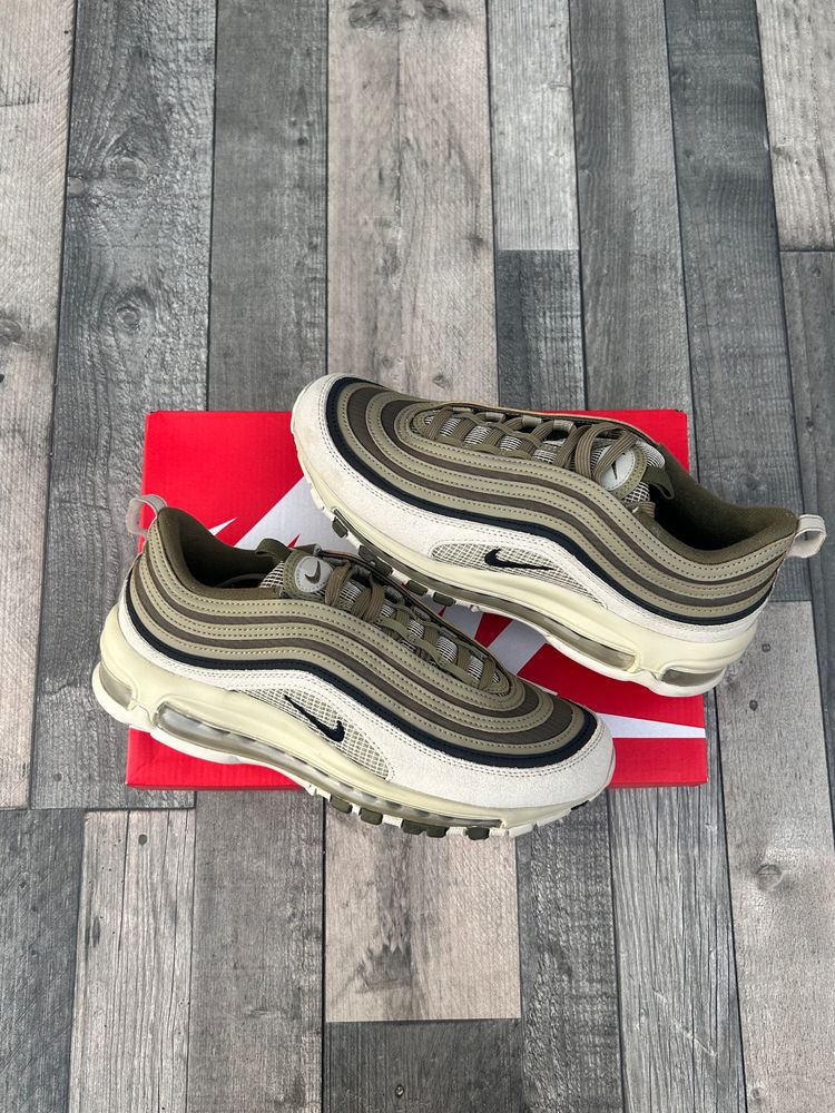Nike Air Max 97 SE Trainers - ‘Light Bone Medium Olive’ - Size UK 7.5  2
