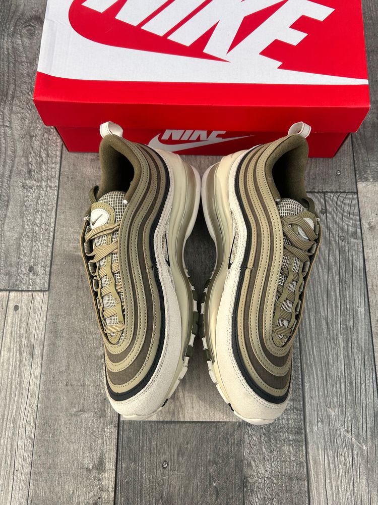 Nike Air Max 97 SE Trainers - ‘Light Bone Medium Olive’ - Size UK 7.5  5