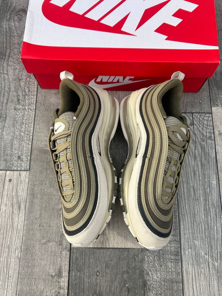 Nike Air Max 97 SE Trainers - ‘Light Bone Medium Olive’ - Size UK 7.5  6