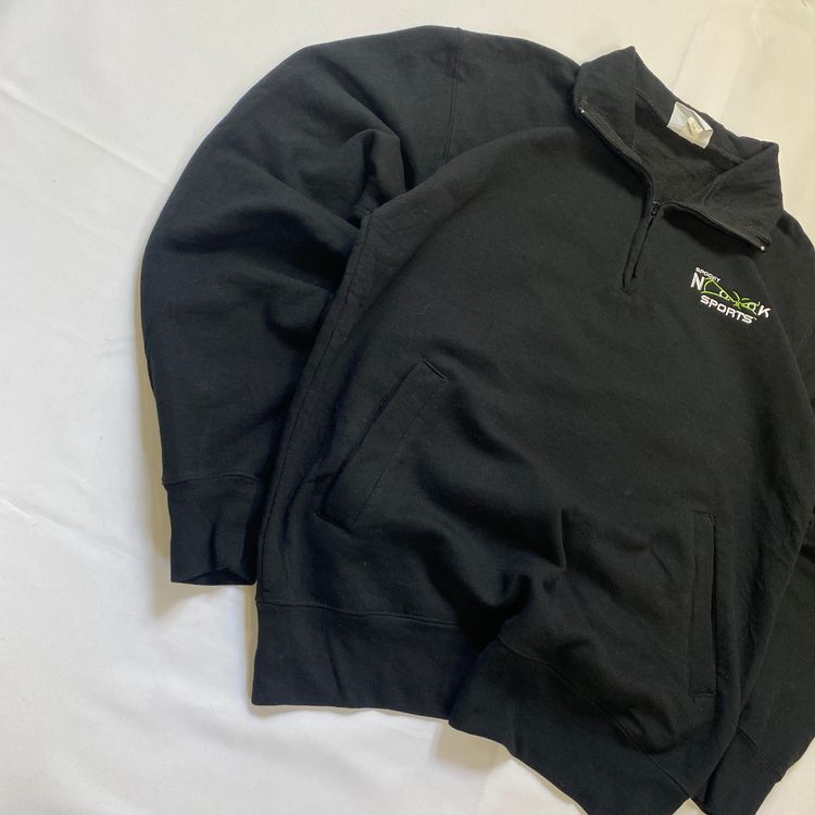 Champion Quarter Zip Sweatshirt - Black (Medium) obraz 3