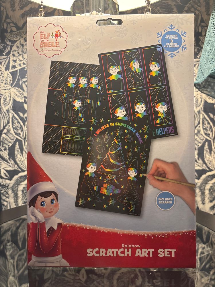 Elf on the shelf Rainbow Scratch Art Set