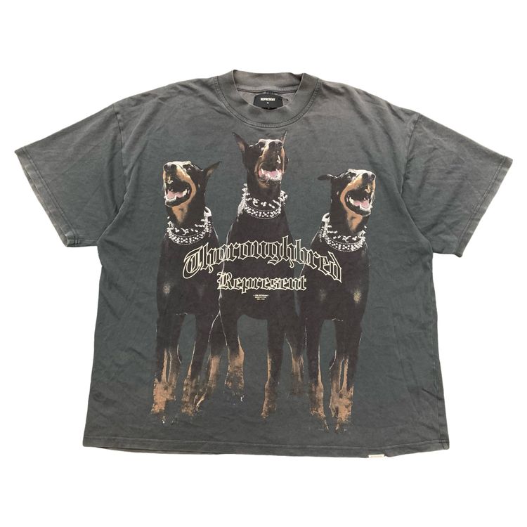 Represent XL Tee Thoroughbred Dog Vintage Black T-Shirt