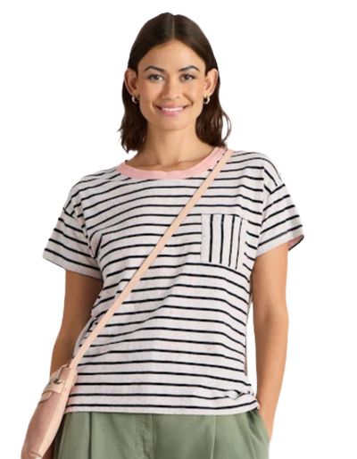 Women's 100% Cotton Dani T-Shirt in Blue 1