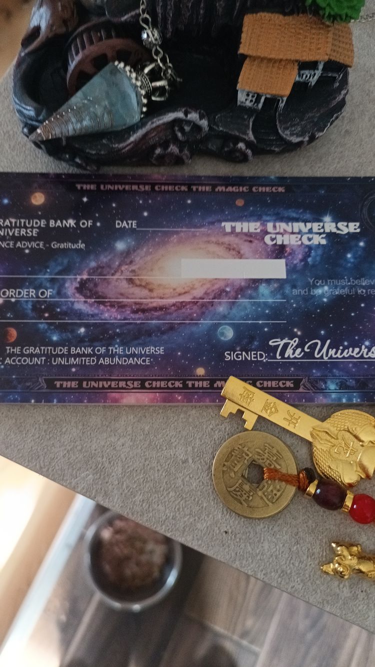 Manifestation Cards Gratitude Bank Of The Universe Check Set