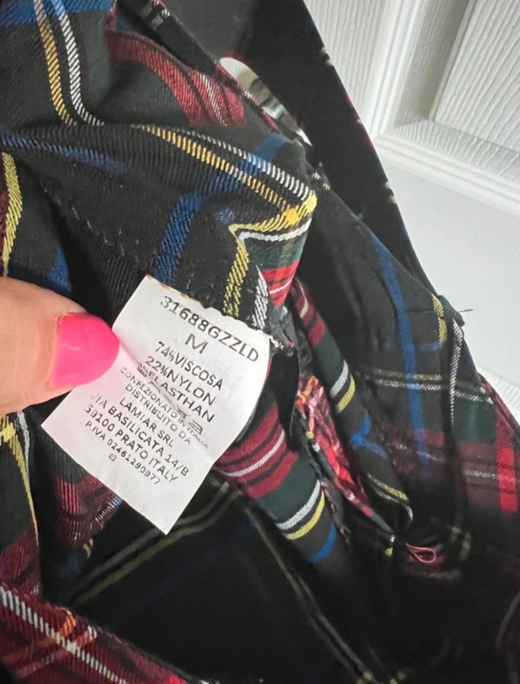 Plaid Pants With Belt image 3