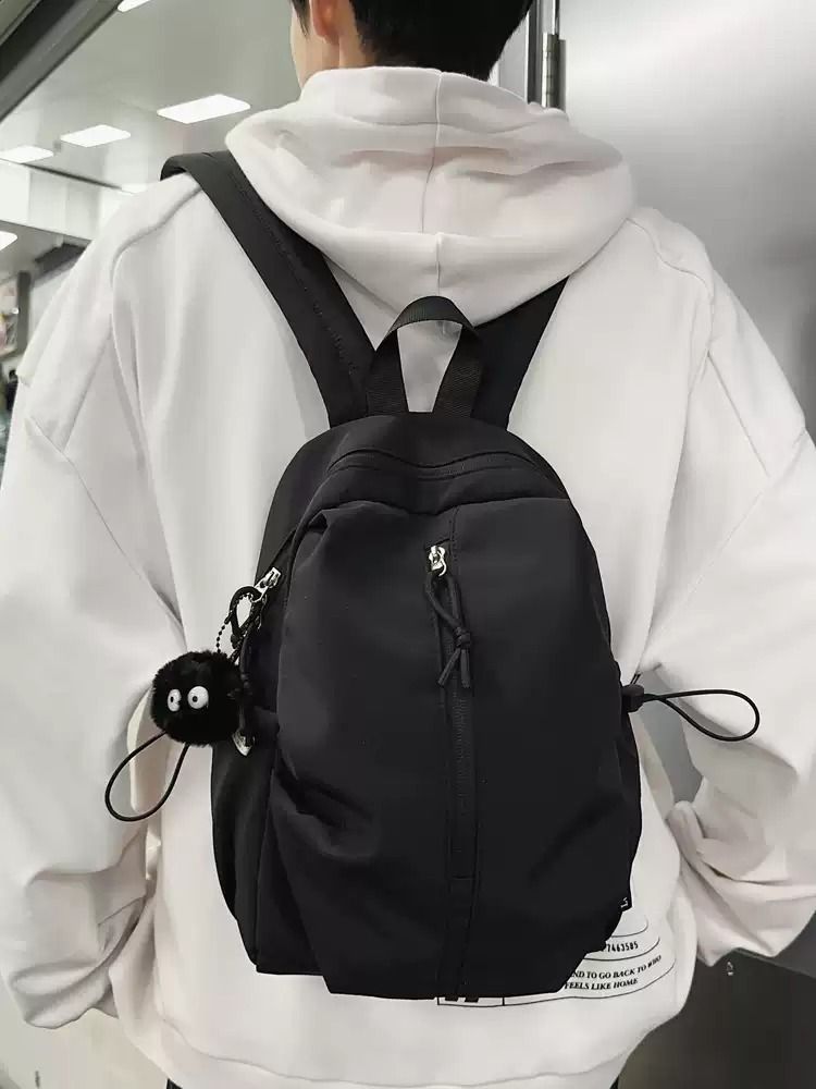 Casual Backpacks With Plush Keychain image 3