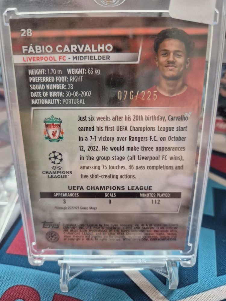 FABIO CARVALHO RC /225 LIVERPOOL obraz 2