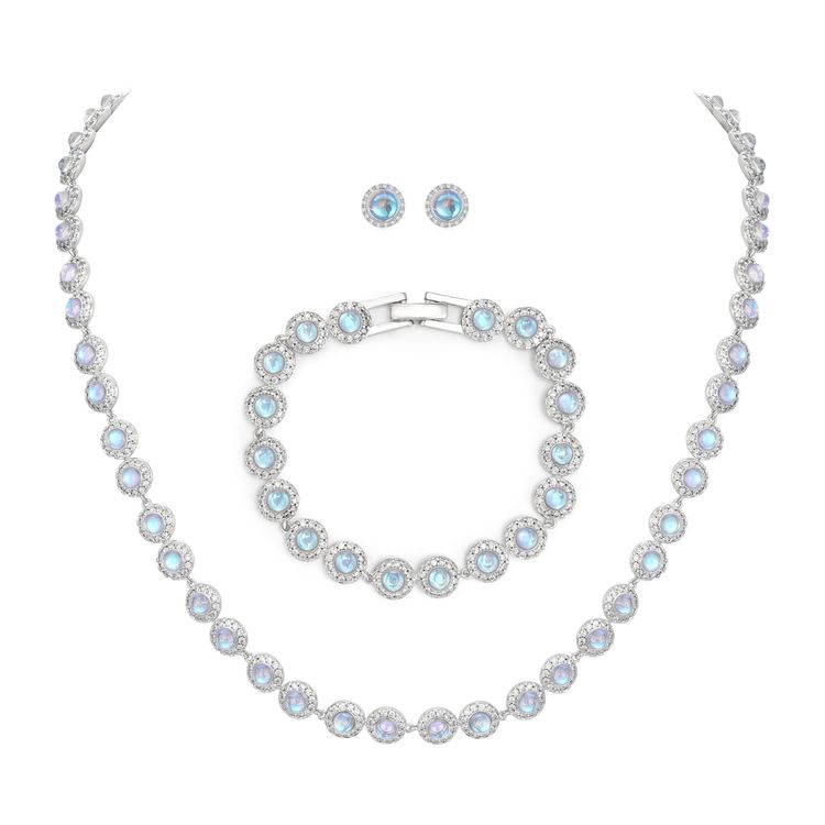 Stunning tennis set With Necklace, Bracelet, And Earrings imagen 2