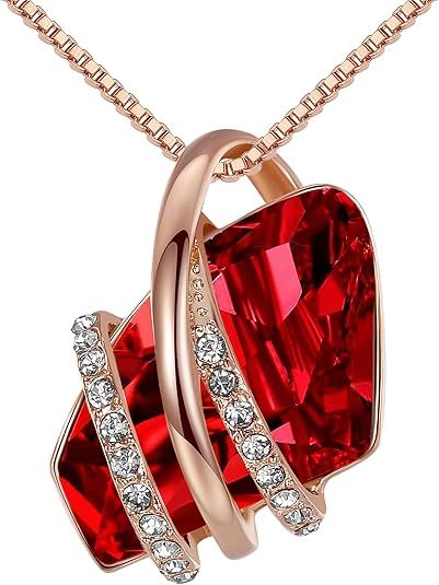 Other Ruby Red Birthstone Crystal Necklace Pendant product image