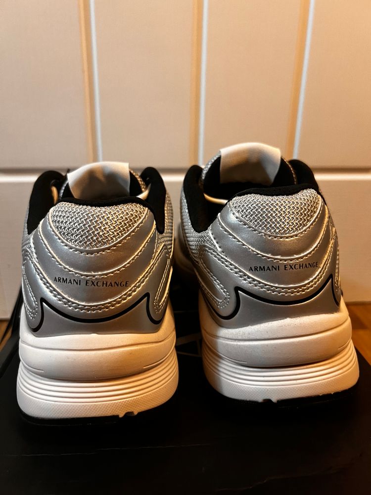 Armani Exchange Silver Sneakers image 3