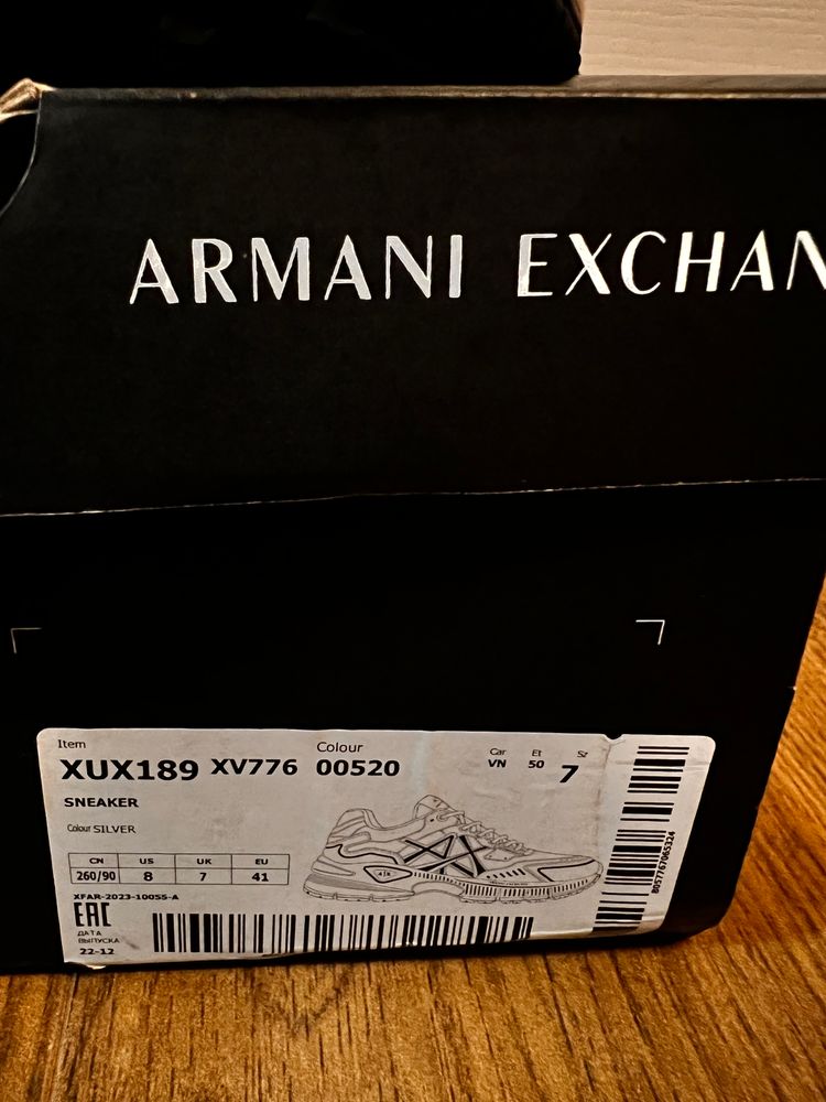 Armani Exchange Silver Sneakers image 8