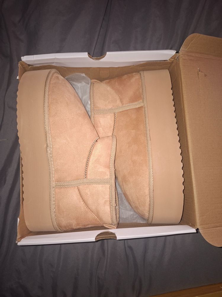 beige platform boots