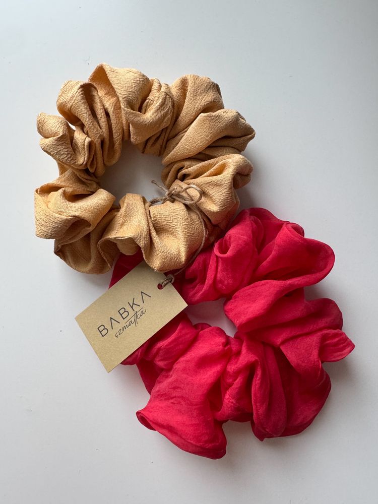 Immagine di Zestaw jedwabnych gumek scrunchies 1