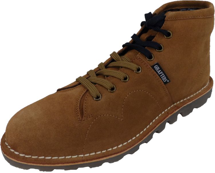 Other Mens Classic Retro Real Suede Tan Leather Monkey Boots … product image
