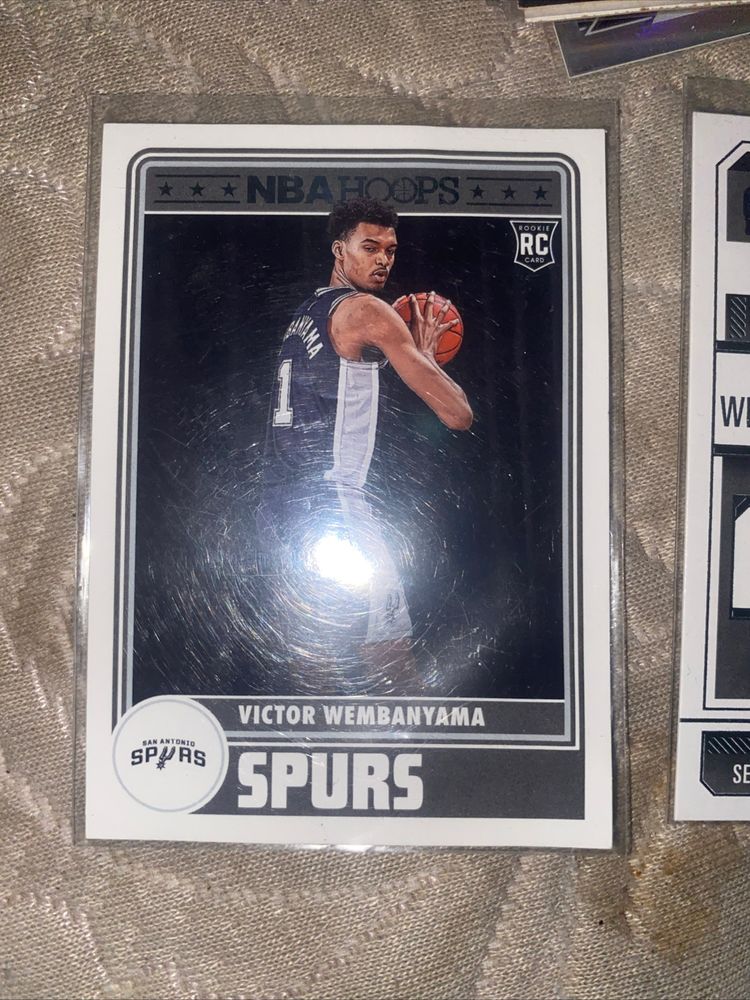 Panini 🔥2023-24 NBA Hoops Victor Wembanyama RC Hoops Tribute #298 San Antonio Spurs🔥 product image