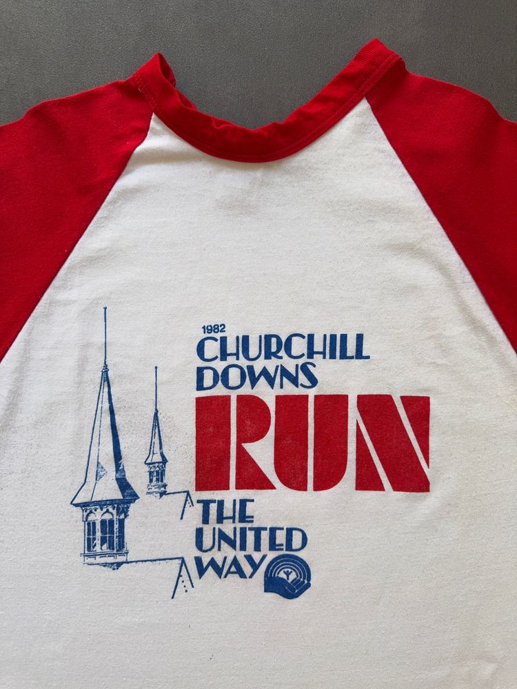 1980s Churchill Downs Run Raglan Tee (XL) imagen 5