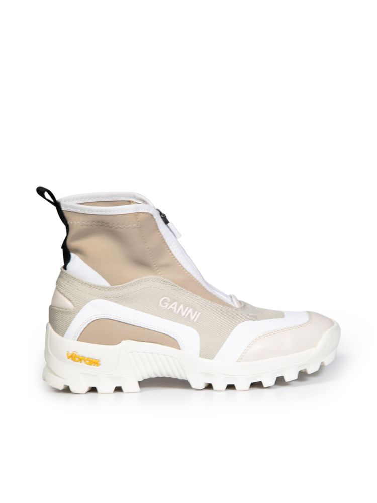Beige High Top Trainers