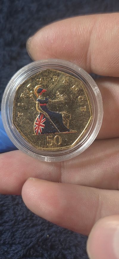 British 50 Pence Coin 2001