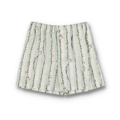 Bottega Veneta Light Cyan Swimmers Print Bermuda Shorts