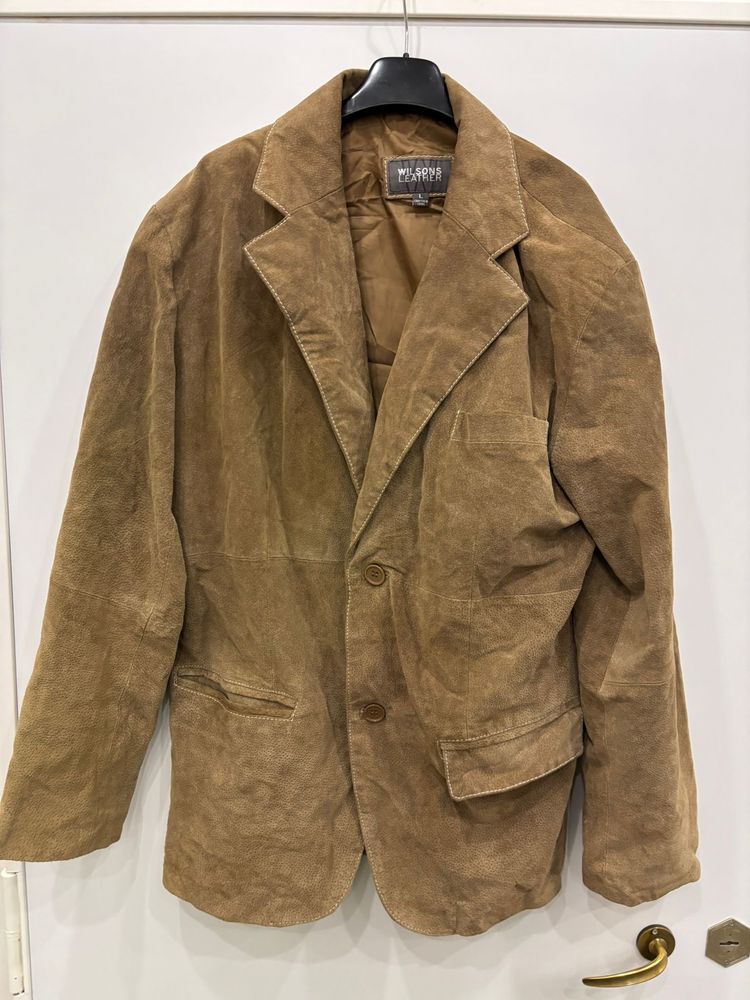 Wilson’s Leather Wilsons Leather brown leather blazer jacket product image