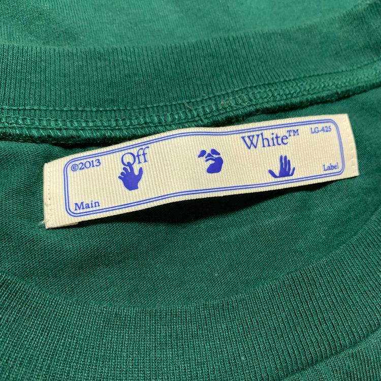 Off White Small Caravaggio Graphic Green Tee Virgil Abloh image 6