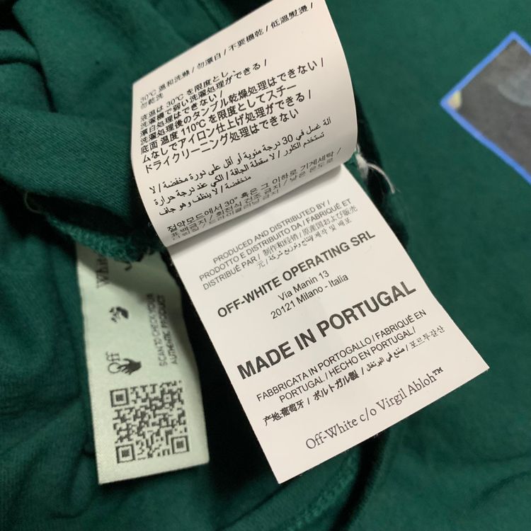 Off White Small Caravaggio Graphic Green Tee Virgil Abloh image 8