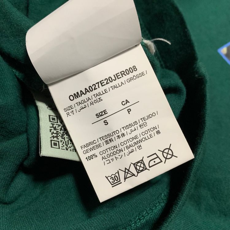 Off White Small Caravaggio Graphic Green Tee Virgil Abloh image 3