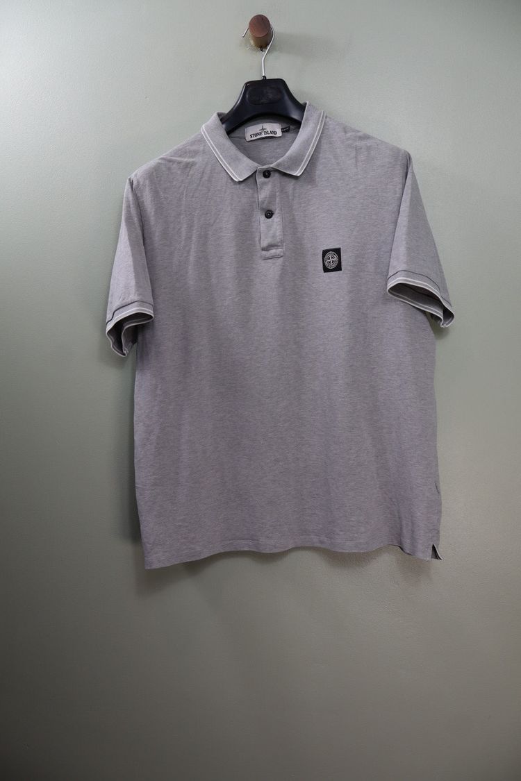 Stone Island Grey Slim Fit Polo 5