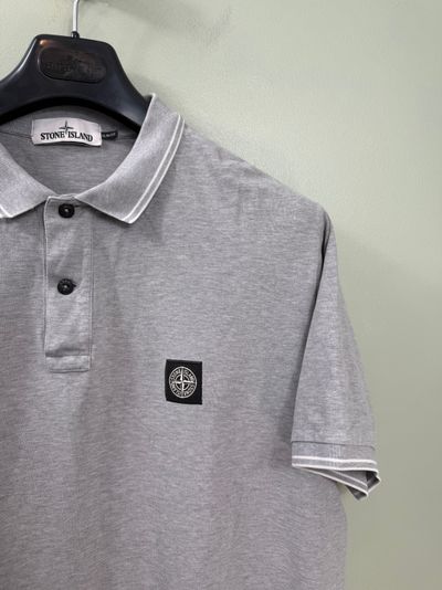 Stone Island Grey Slim Fit Polo 6