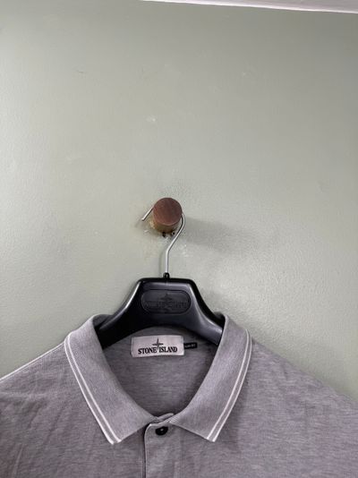 Stone Island Grey Slim Fit Polo 3