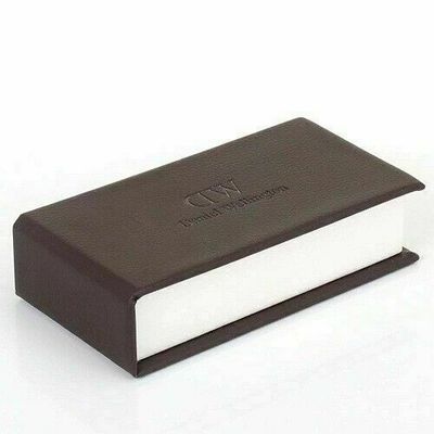 New Daniel Wellington Authentic DW Brown Presentation Watch Box + Instructions 3