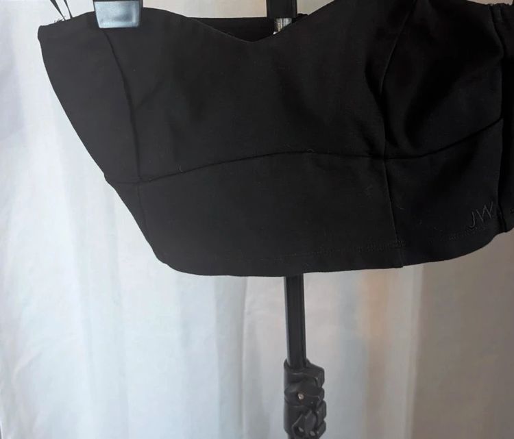Jack Wills Bandeau Crop Top Black UK 12 Sweetheart Corset Bralette Y2K Party image 8