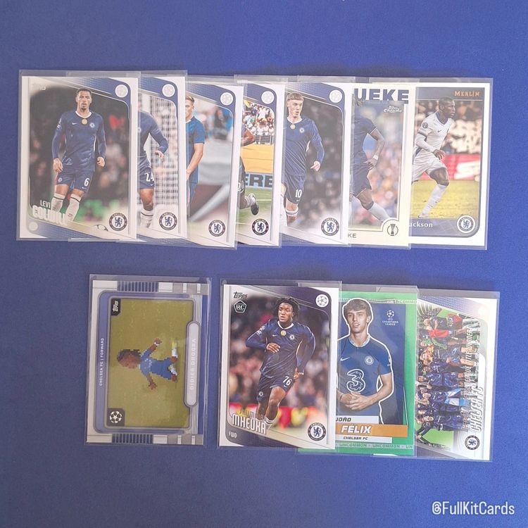 Topps Chelsea 11 Card Bundle Topps Merlin Football Cards Palmer Drogba Felix Mint product image
