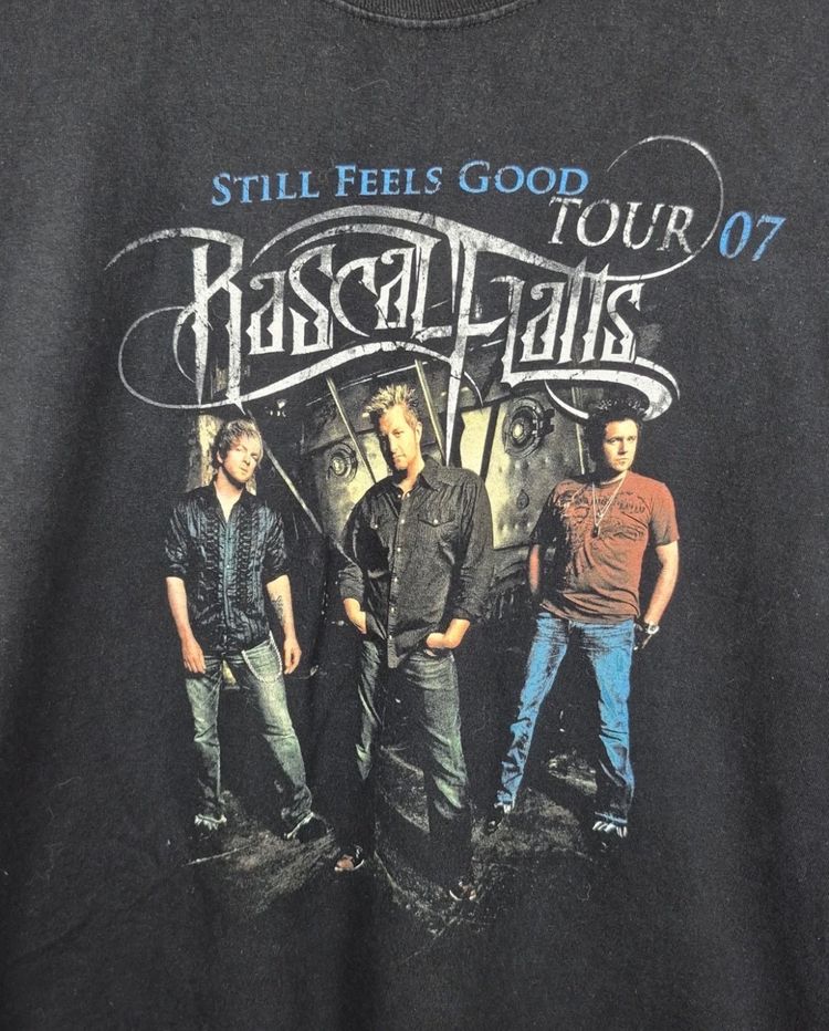 Jerzees Rascal Flatts Tour T-Shirt Black XL 2007 image 4