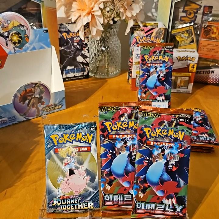 On Running 3 pzcks on screen pokemon tcg product image