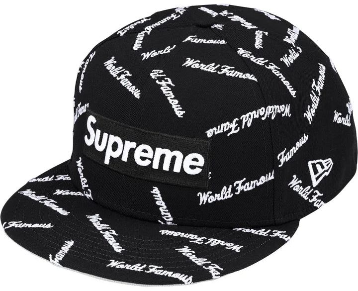 SUPREME WORLD FAMOUS BOX LOGO NEW ERA 'BLACK' FITTED CAP image 1