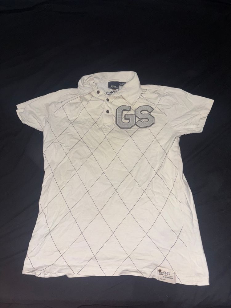 G-Star White Polo Shirt With Gs Logo product image