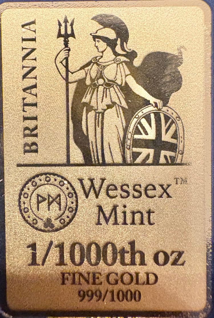 Wessex Mint Fine Gold Bars mixed designs  2