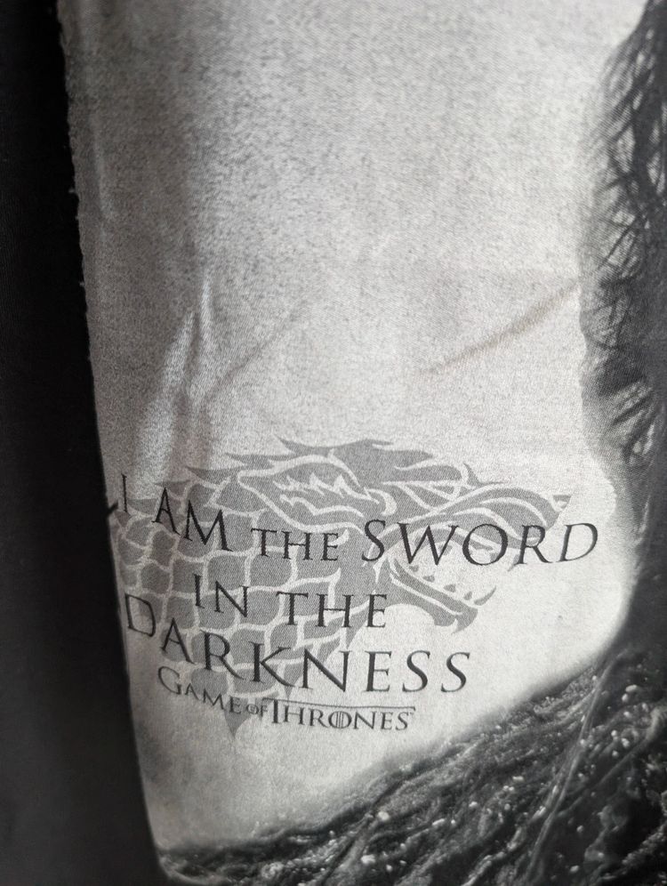 Game Of Thrones Jon Snow Graphic T-Shirt Black XL Nights Watch HBO Top image 3