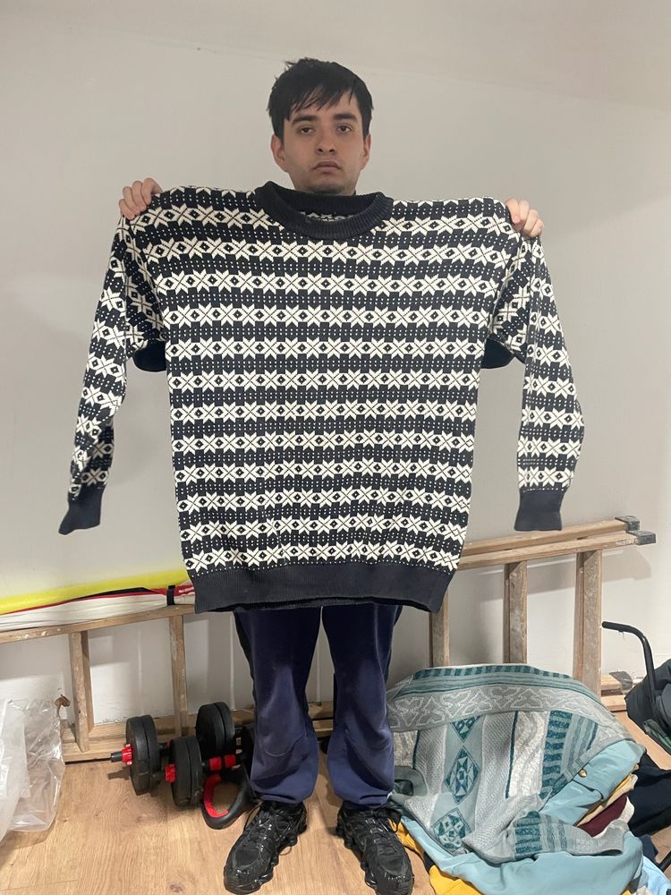 Other Black And White Patterned Sweater product image