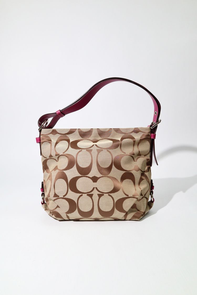 Coach Signature Canvas Crossbody Bag in Purple (Large)