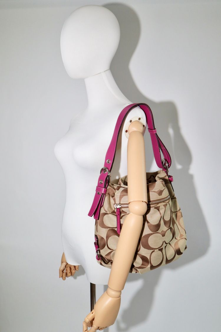 Coach Signature Canvas Crossbody Bag in Purple (Large) 8
