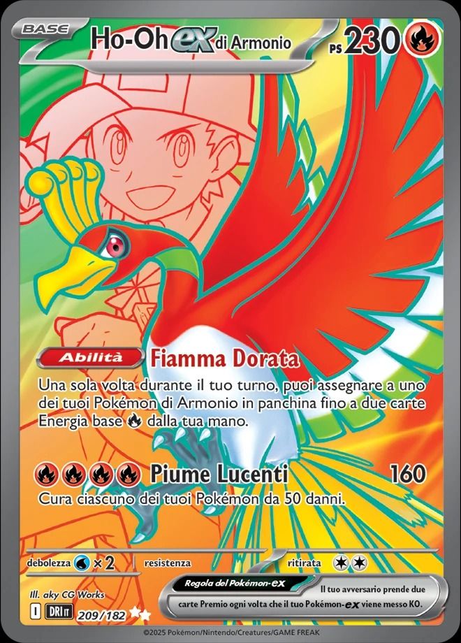 Pokemon Ho-Oh Ex Di Armonio DRI 209 NM IT product image