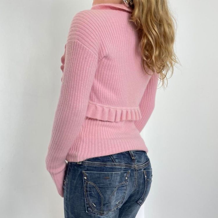 Immagine di Pink Ribbed Knit Sweater And Tank Top Set 5